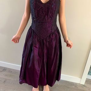 Night dress eggplant color sequenced